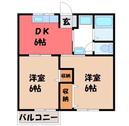 コーポ新田 Aの物件間取画像